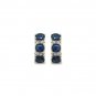 14K Yellow Gold Sapphire and Diamond Earrings
