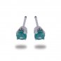 14K Gold Emerald Stud Earrings