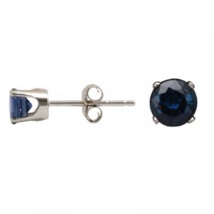 14K Gold Sapphire Stud Earrings