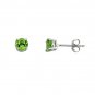 14K Round 5mm Peridot Stud Earring