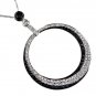 14K White Gold Diamond and Black Diamond Necklace