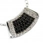 14K White Gold Diamond and Black Diamond Necklace