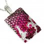 14 White Gold Diamond and Pink Sapphire And Ruby Necklace