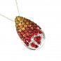 14K White Gold Diamond and Fancy Sapphire Necklace
