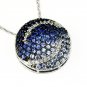 14K White Gold and Diamond Sapphire Necklace