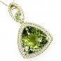 14K Yellow Gold Diamond and Lemon Quartz Necklace