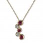 14K Gold Ruby and Diamond Necklace