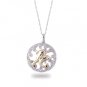 14K Two Tone Gold Diamond Pendant
