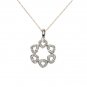 14K White Gold Diamond Pendant