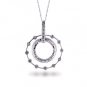 14K White Gold Diamond Pendant