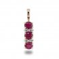 14K Gold Ruby and Diamond Pendant