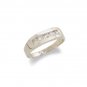 14K White Gold Mens Diamond Wedding Band