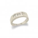 14K White Gold Ladies Diamond Wedding Band
