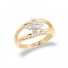 14K Two Tone Gold Diamond Ring