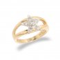 14K Two Tone Gold Diamond Ring