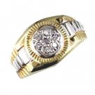 Men's 14K Two Tone Diamond Pinky Ring