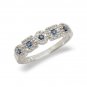 14K White Gold Diamond and Sapphire Ring