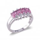 14K Gold Pink Sapphire and Diamond Ring