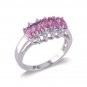 14K Gold Pink Sapphire and Diamond Ring