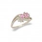 14K Gold Pink Sapphire and Diamond Ring