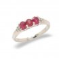 14K Gold Diamond and Ruby Ring