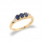 14K Gold Diamond and Sapphire Ring