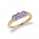 14K Gold Diamond and Tanzanite Ring
