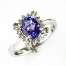 14K Gold Diamond and Tanzanite Ring