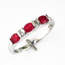 14K Gold Diamond and Ruby Ring