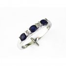 14K Gold Diamond and Sapphire Ring