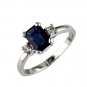14K Gold Diamond and Sapphire Ring