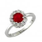 14K Diamond and Ruby Ring