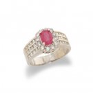 14K Gold Ruby and Diamond Ring