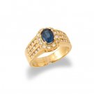 14K Gold Sapphire and Diamond Ring