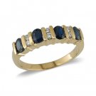 14K Gold Sapphire and Diamond Ring