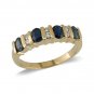 14K Gold Sapphire and Diamond Ring