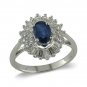 14K Gold Sapphire and Diamond Ring