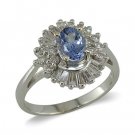 14K Gold Tanzanite and Diamond Ring