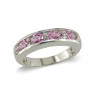 14K Gold Pink Sapphire and Diamond Ring