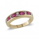 14K Gold Ruby and Diamond Ring