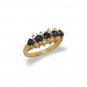 14K Gold Sapphire and Diamond Ring