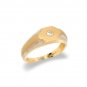 14K Two Tone Gold Mens Diamond Ring