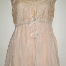 Women Sexy Trendy Fashion Designer T-Shirt Tank Top Dress Cream