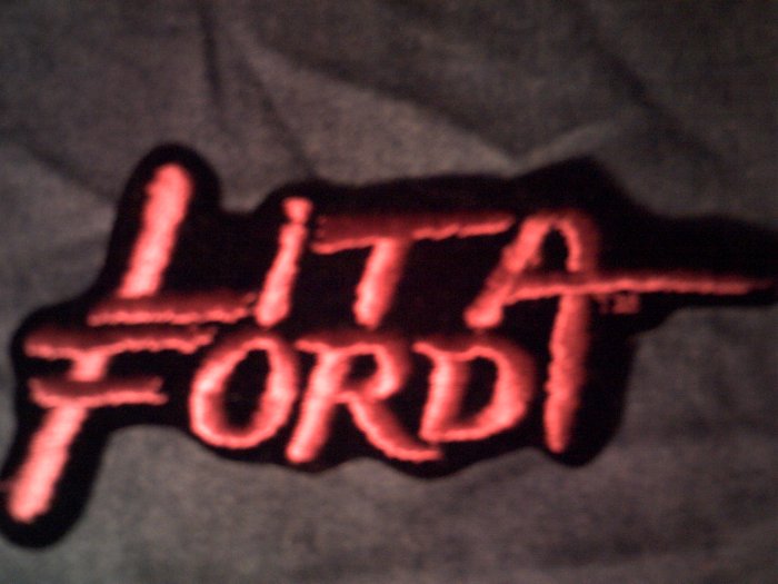 Lita Ford Iron On Patch Pink Logo Runaways Htf Vintage 80s