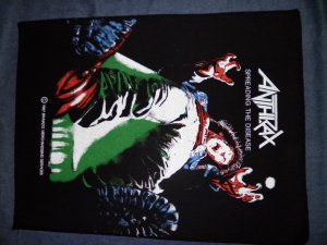 ANTHRAX BACKPATCH Spreading the Disease dude patch VINTAGE