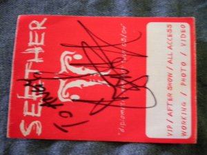 SEETHER BACKSTAGE PASS Diplomatic Immunity Tour 03-04 bsp shaun morgan AUTOGRAPHED