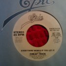 45 CHEAP TRICK everything works if you let it epic vintage vinyl record PROMO