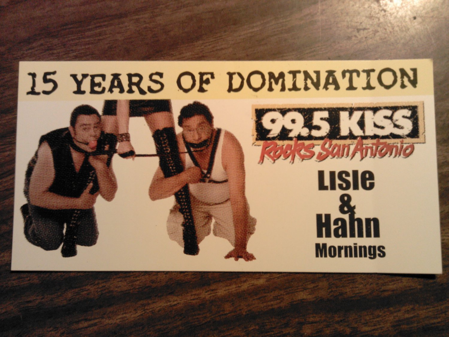  KISS STICKER John Lisle Steve Hahn 15 Years of Domination rude  awakening radio PROMO