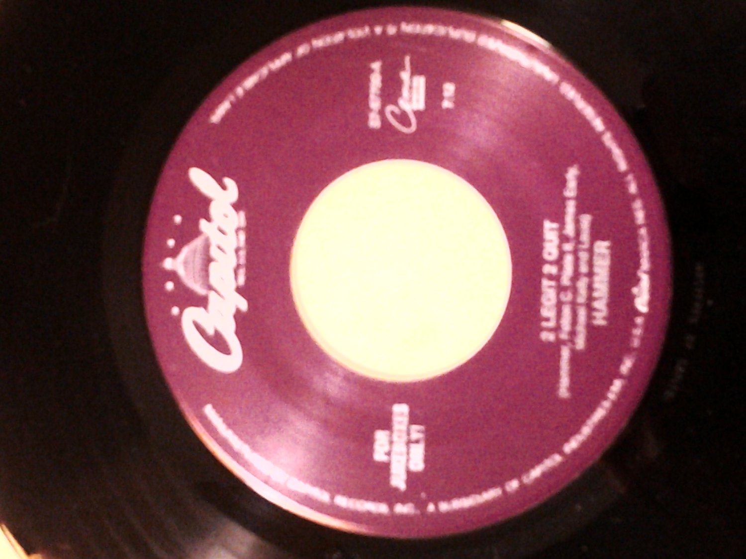 45 HAMMER 2 Legit 2 Quit mc rap jukeboxes only vintage vinyl record