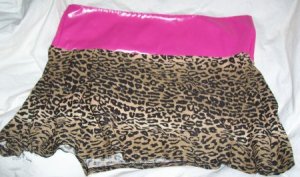 Pink  vinyl leopard